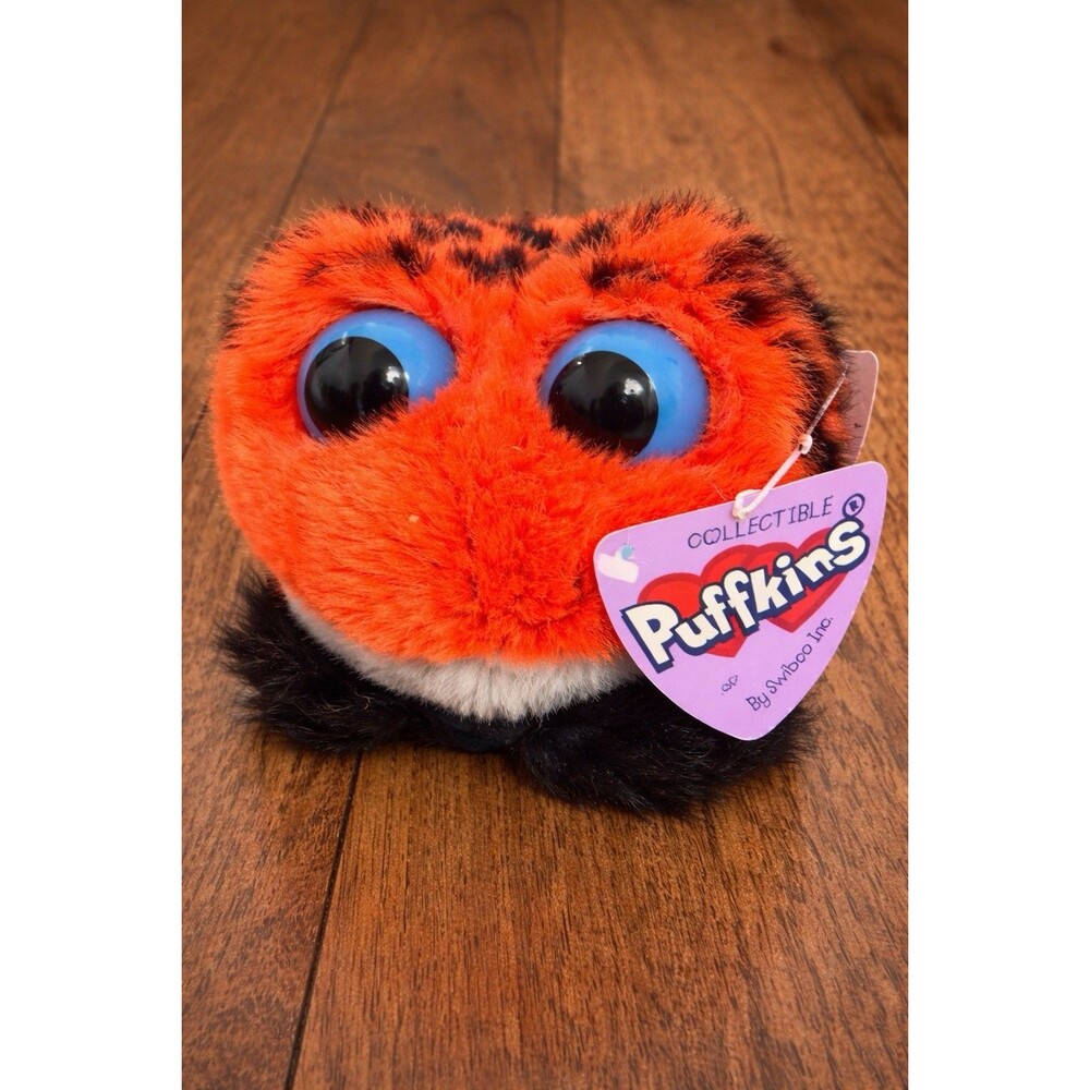 Vintage Swibco Puffkins Rufus Poison Dart Frog Plush Stuffed Animal Toy 4.5" NEW